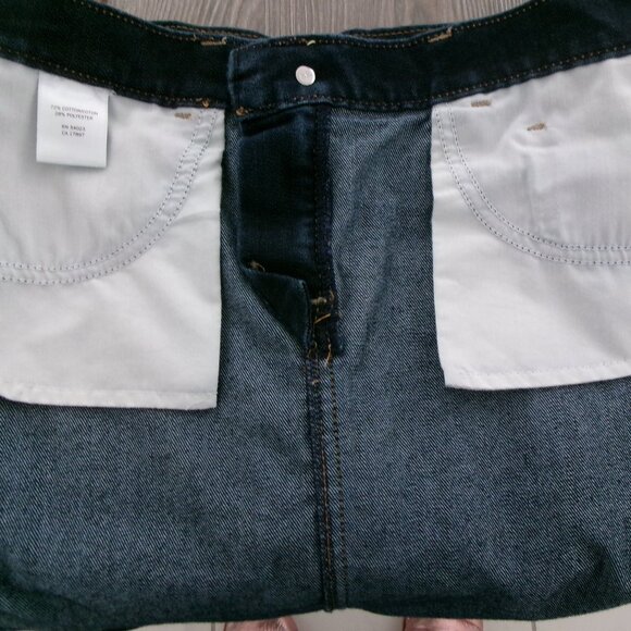 Like New Banana Republic Dark Wash Denim Jean Pencil Skirt 6 Above Knee Pockets - Picture 7 of 8